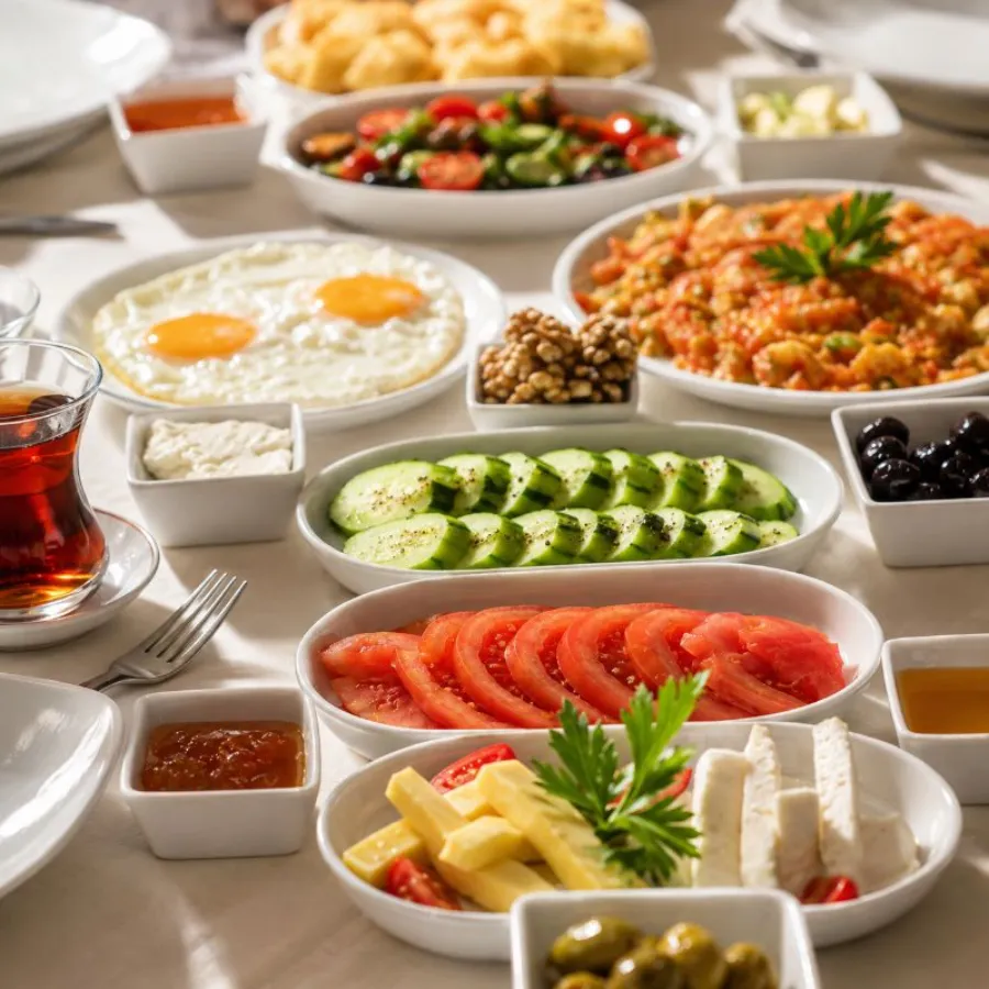 İstanbul Turkish Restaurant kahvaltı sofrası
